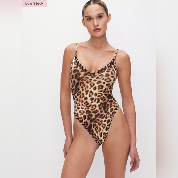 GOOD AMERICAN Whip Stitch Compression One-Piece Swimsuit - Size Small - Picture 1 of 9
